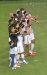 Galaxy saluting the fans